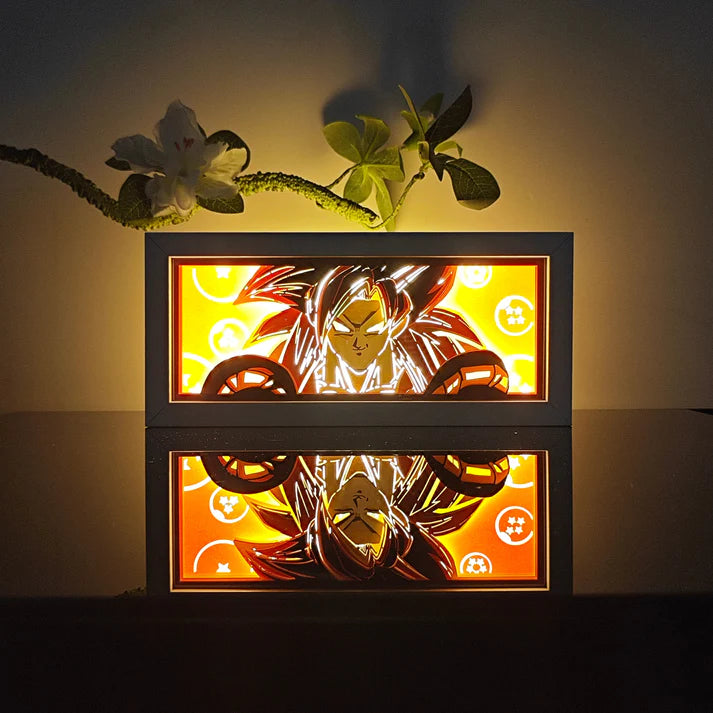 Lampe LED Manga Gogeta Super Saiyan 4 - Dragon Ball GT Télécommande RGB