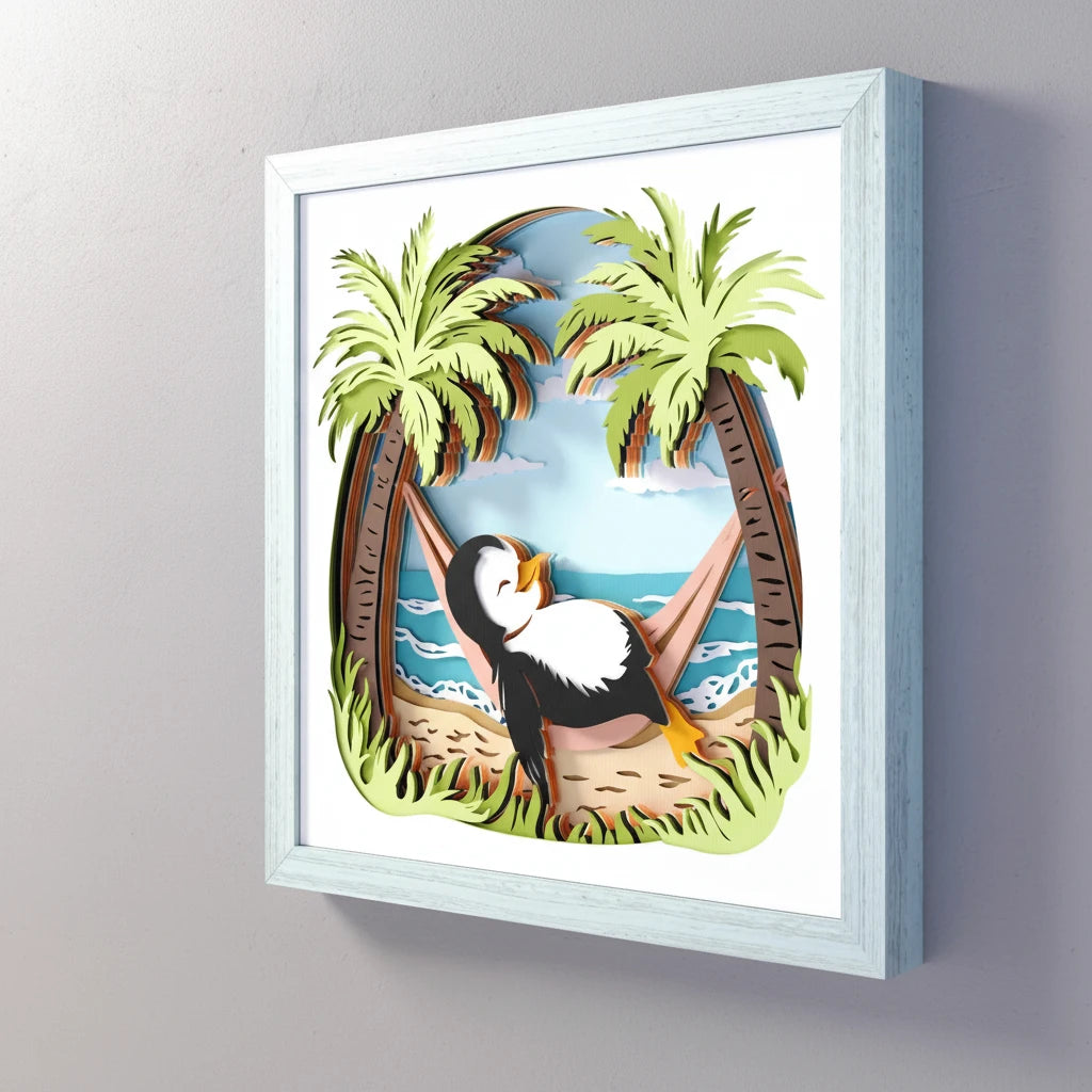 Pingouin hamac Cadre 3D