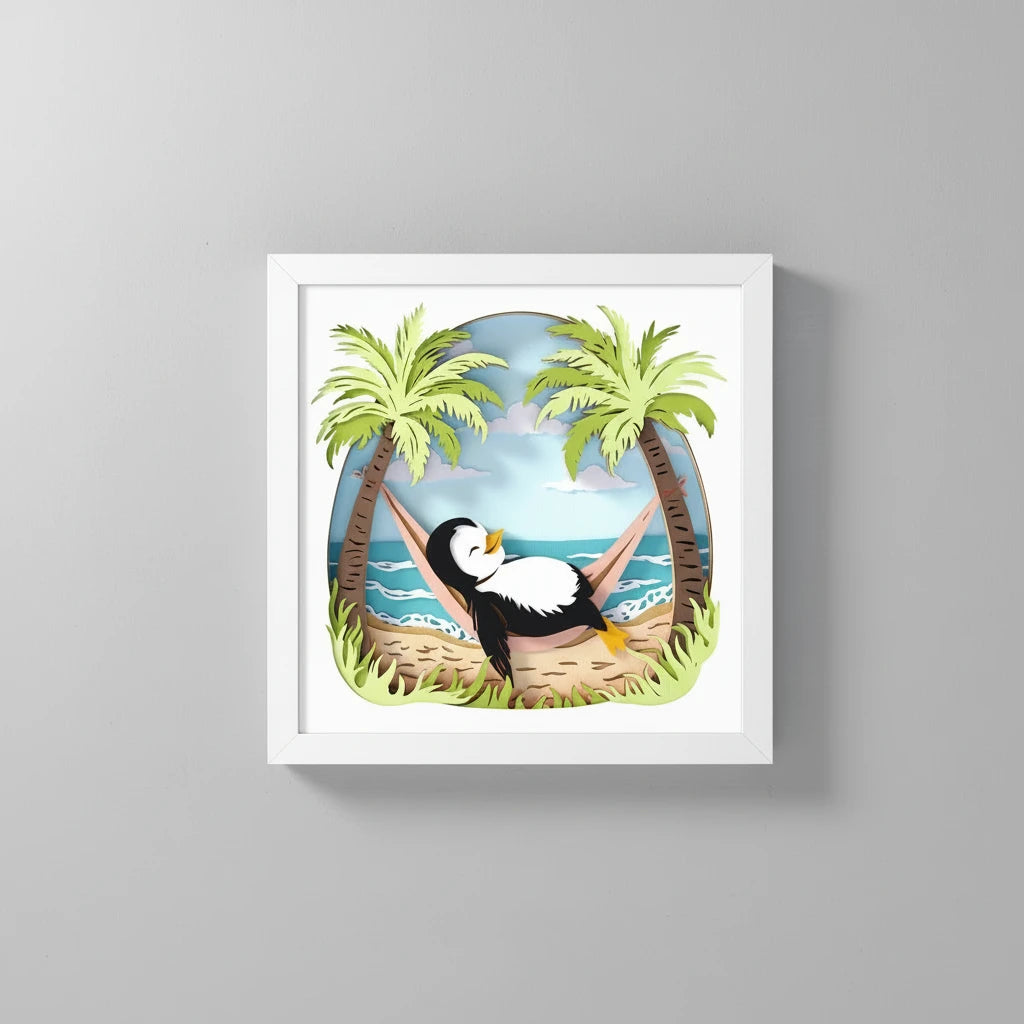 Pingouin hamac Cadre 3D