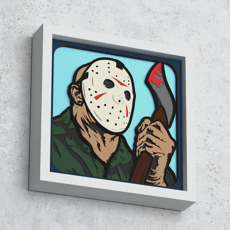 Cadre 3D Tueur Halloween