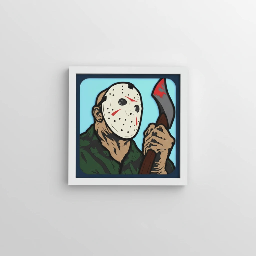 Cadre 3D Tueur Halloween