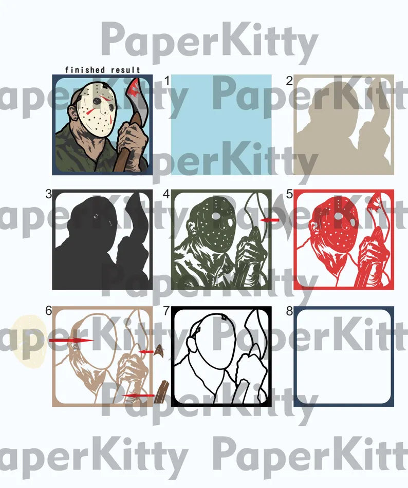 Cadre 3D Tueur Halloween