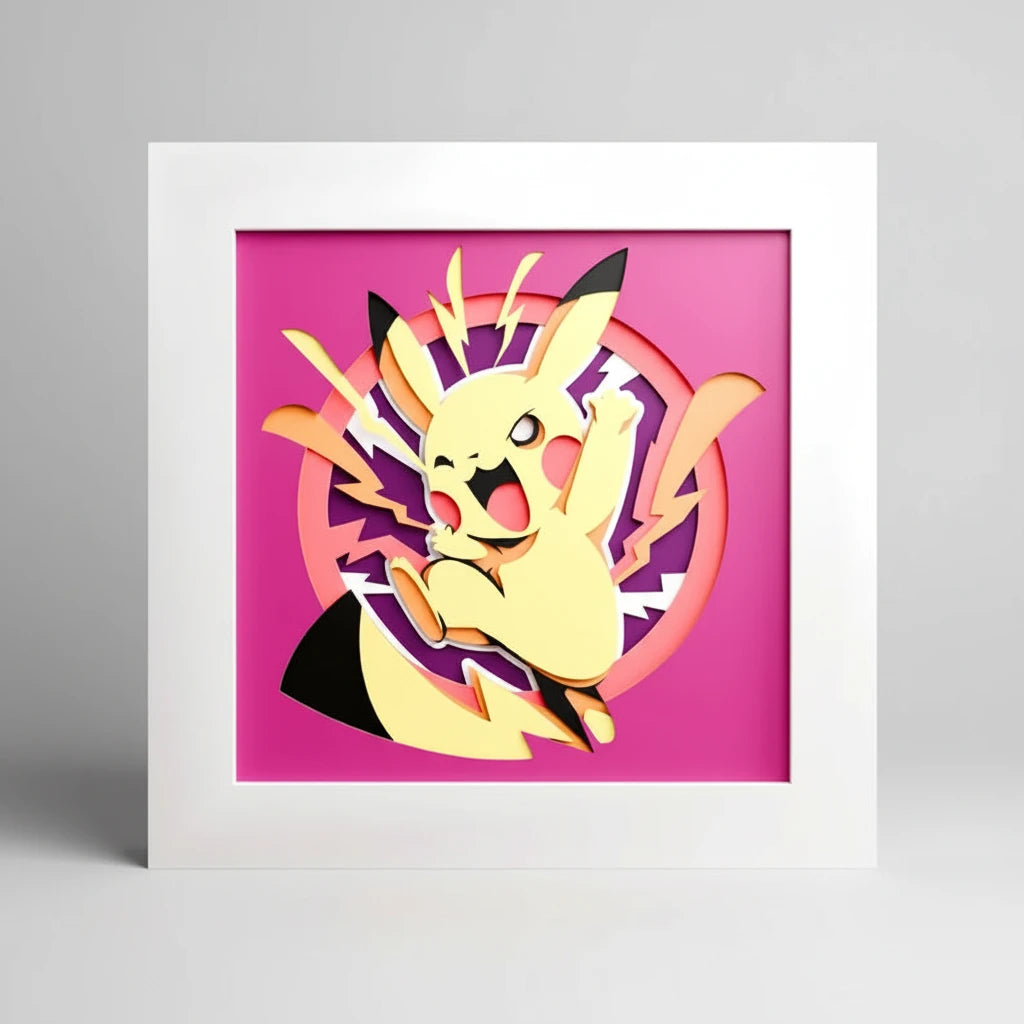 Cadre 3D monstre d'animal de compagnie d'anime