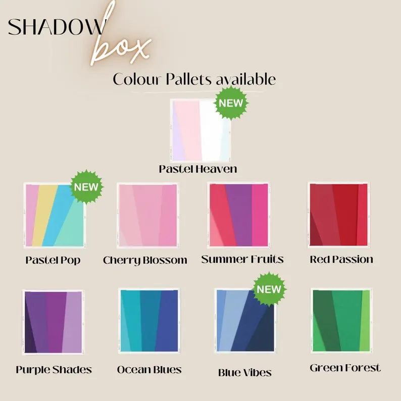 Boîte d'ombre florale personnalisée