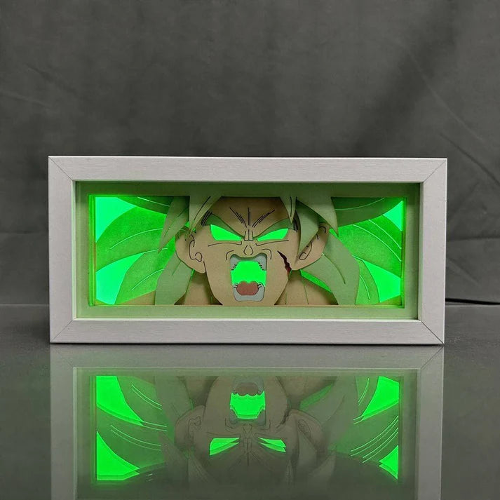 Lampe LED Manga Broly Cri de Guerre - Dragon Ball Super Télécommande RGB