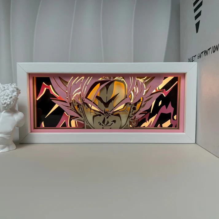 Lampe LED Manga Goku Black Rosé Rage - Dragon Ball Super Télécommande RGB