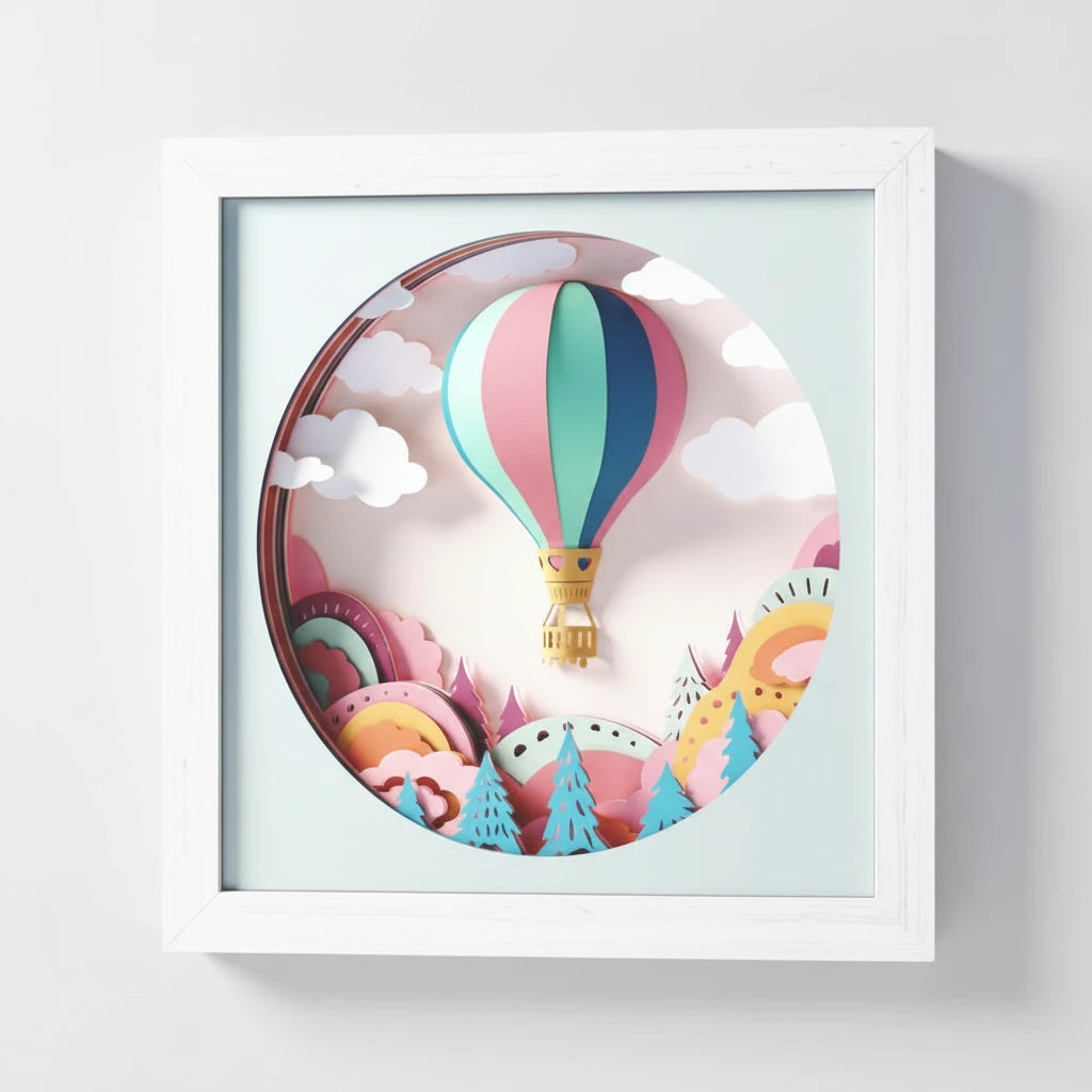 Montgolfière Cadre 3D