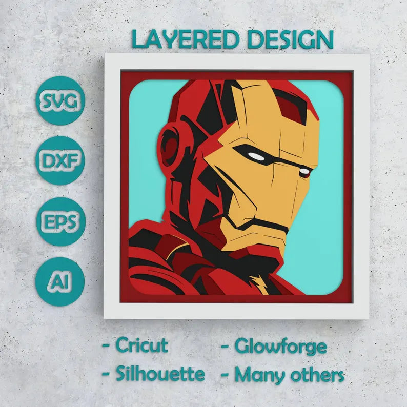 Cadre 3D Iron Man