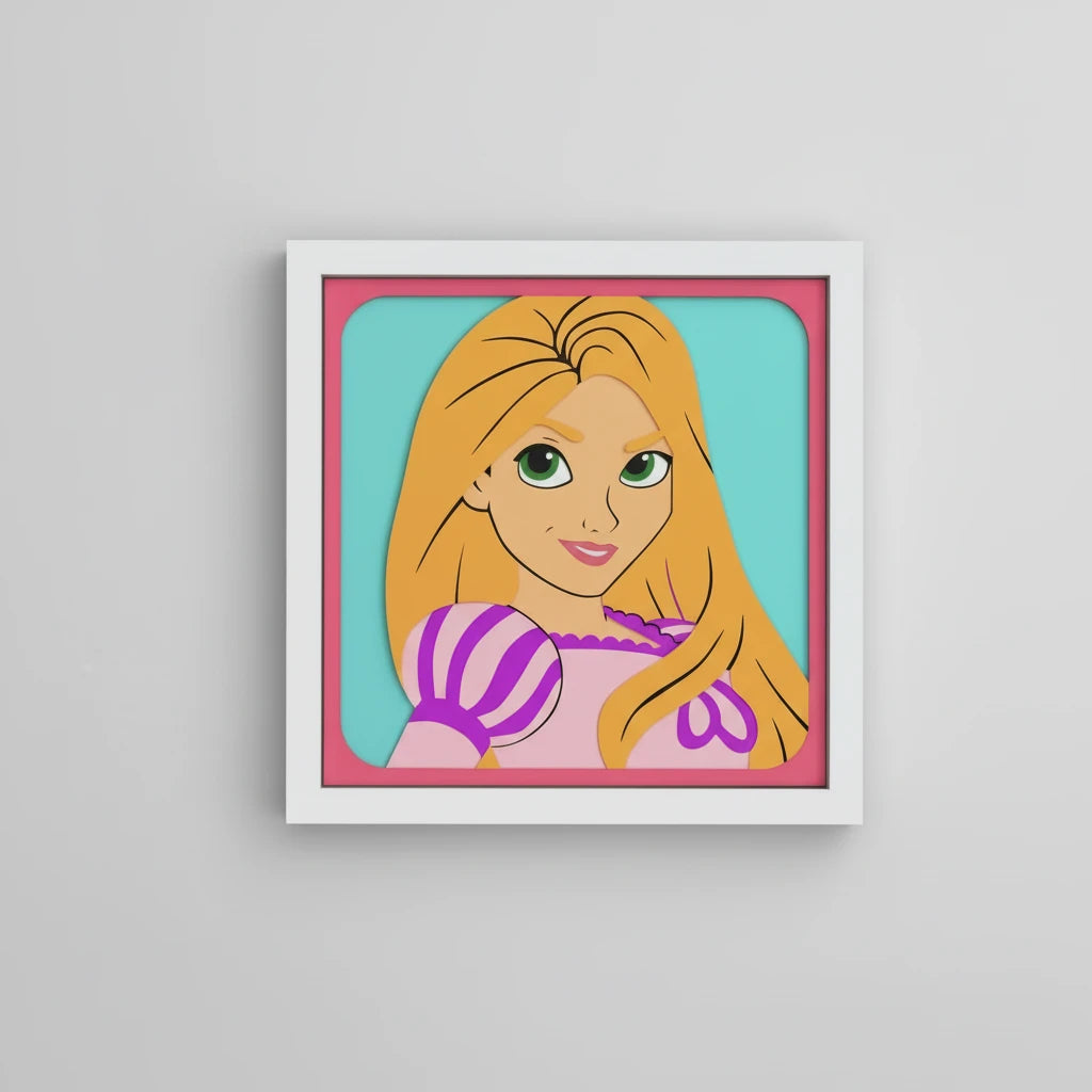 Cadre 3D Princesse Raiponce