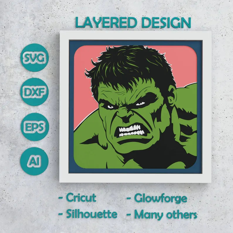 Cadre 3D Hulk