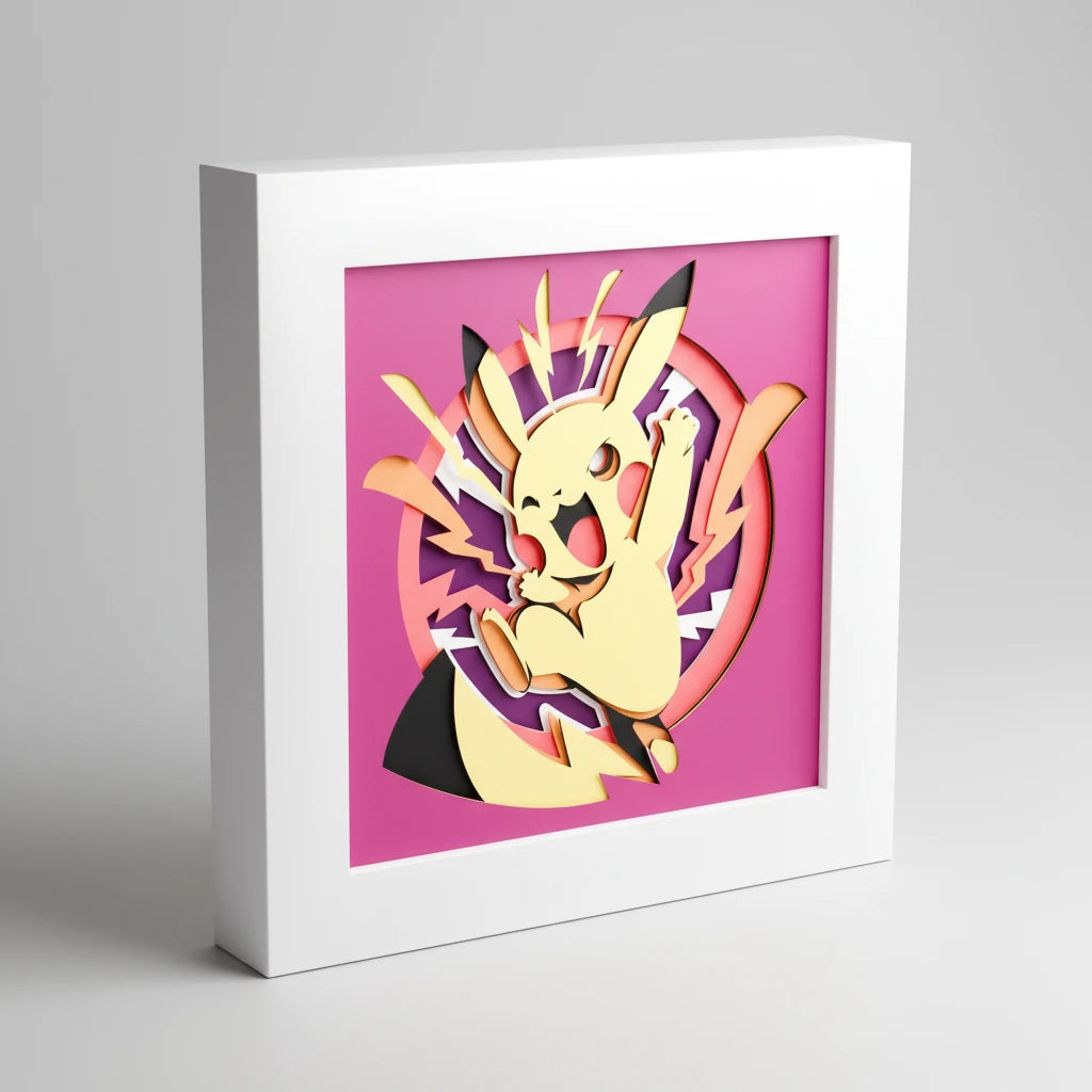 Cadre 3D monstre d'animal de compagnie d'anime