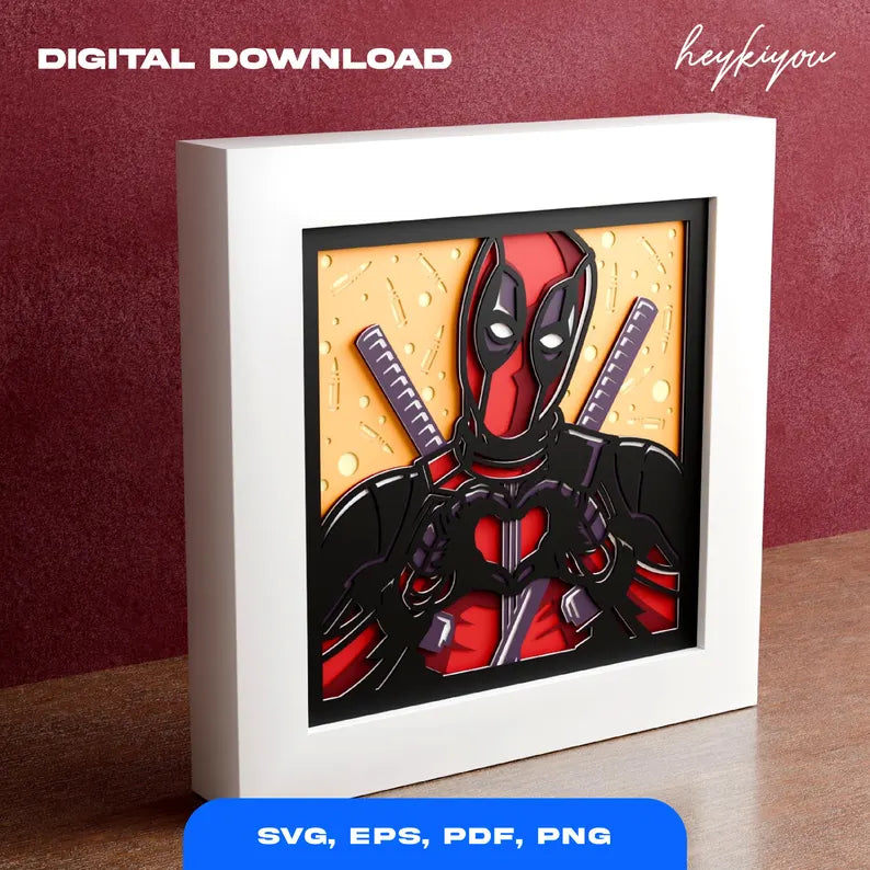 Cadre 3D Deadpool